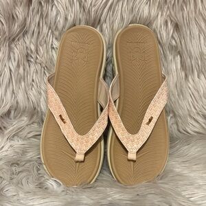 Woven Peach Flip Flop Sandals for Women